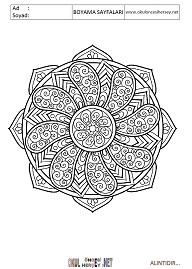 Mandala boyama sayfaları
